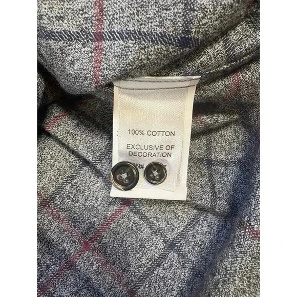 NWT Johnnie-O Top Shelf Blue Red Gray Plaid Flannel Size XX-Large - Picture 5 of 6